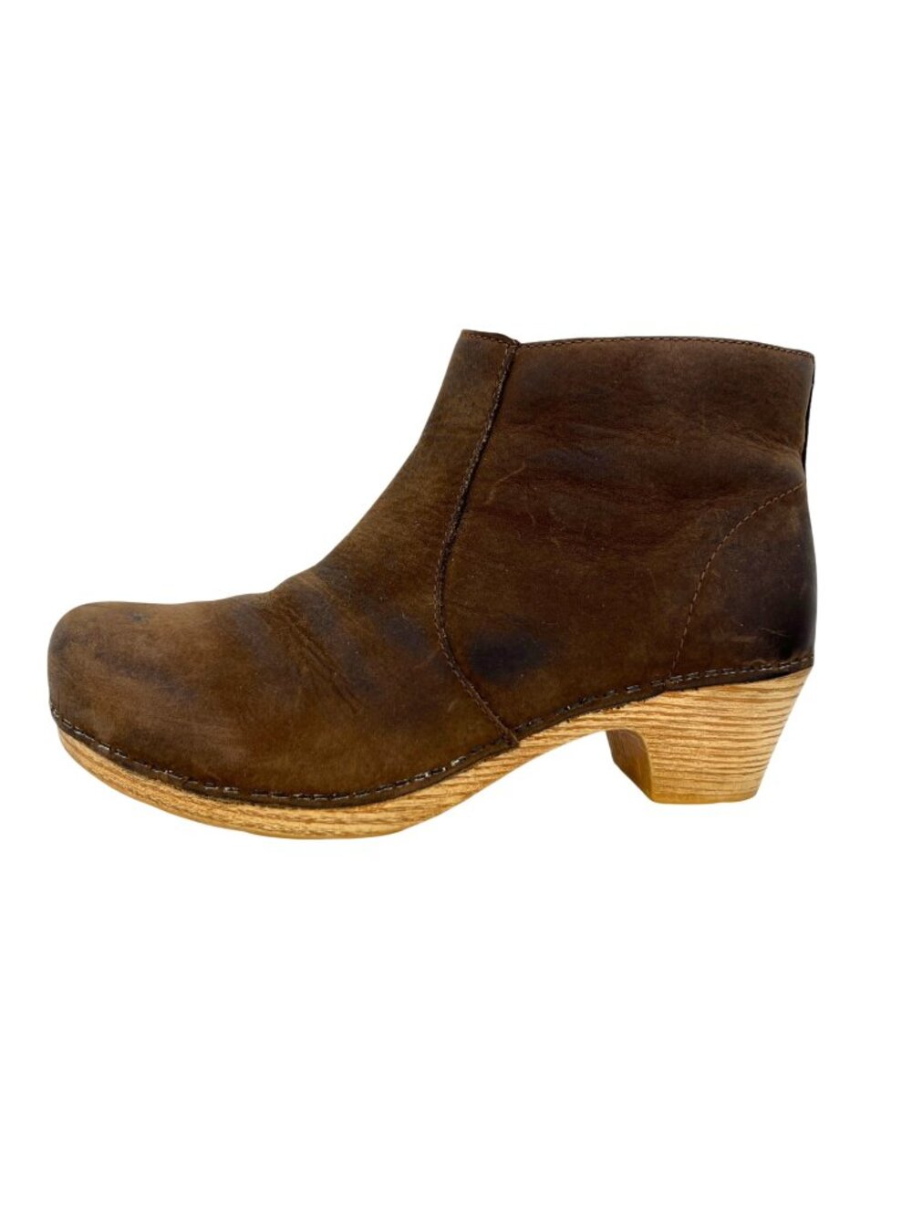 Dansko Maria Brown Leather Ankle Boots Size 37 US 7 Boho Cottagecore Comfort